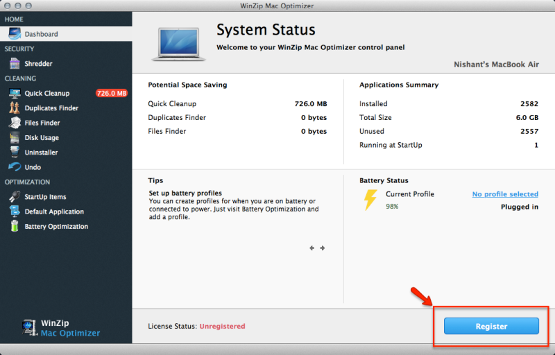 instal macoptimizer